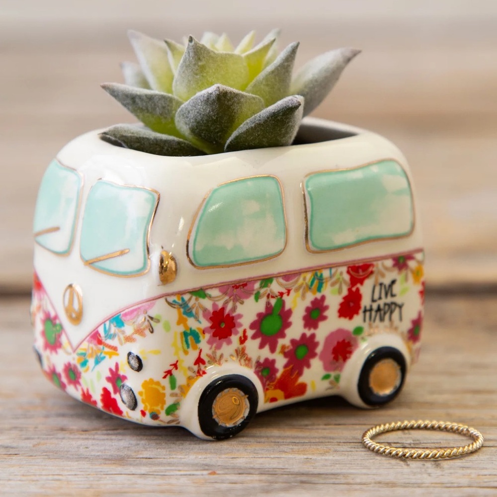 Tiny Faux Succulents Van